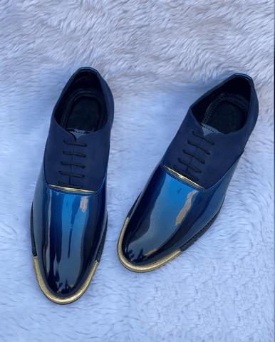 Men's stylish stitching leather shoes