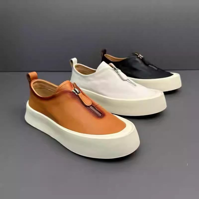 Men's leather slip-on loafers