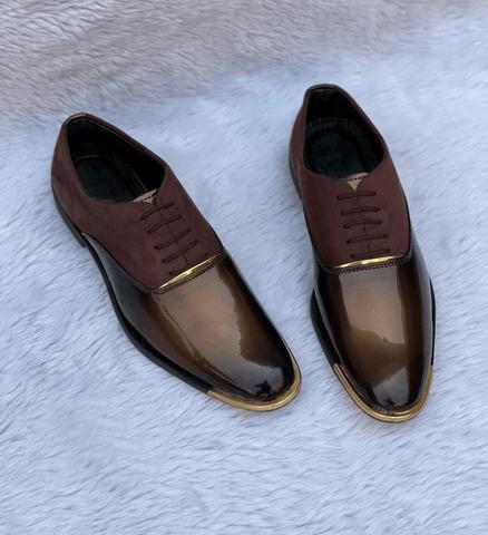 Men's stylish stitching leather shoes