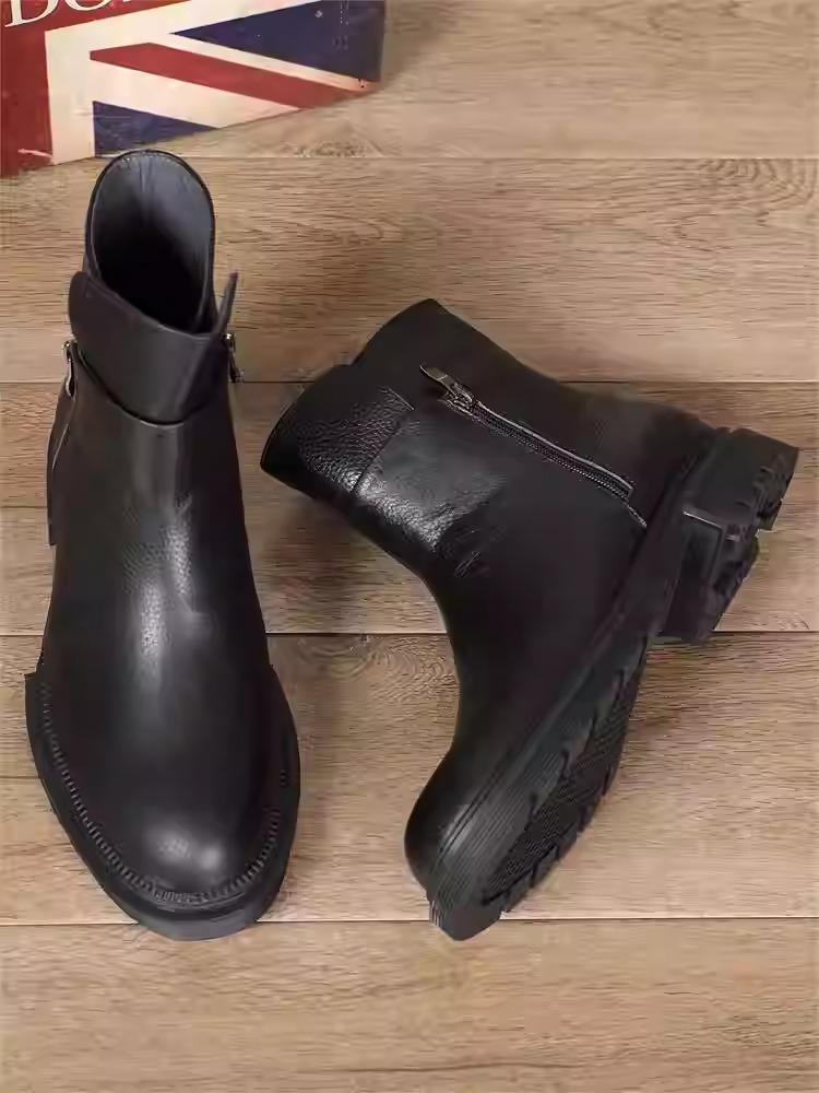 Men's leather non-slip ankle boots
