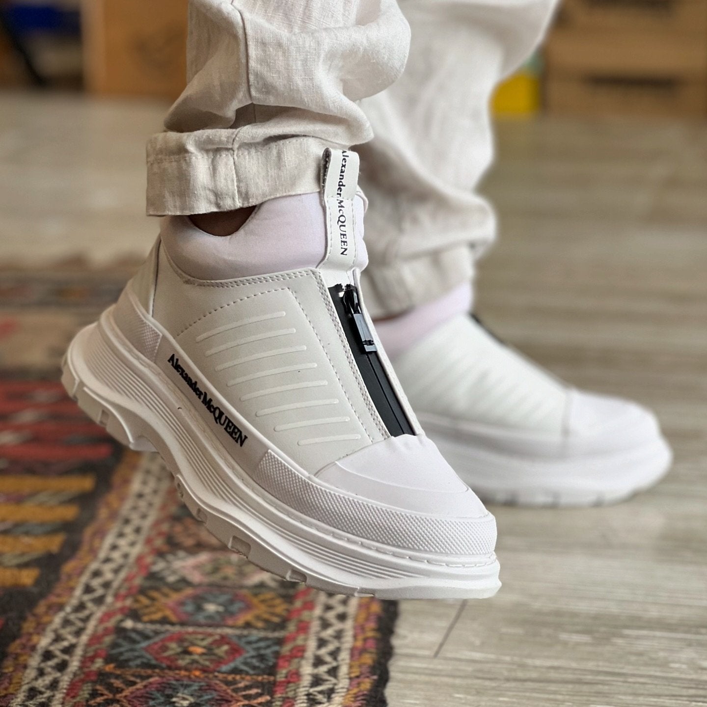 Men's new zipper waterproof sports shoes