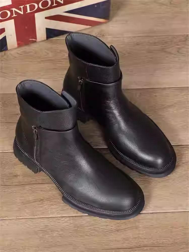 Men's leather non-slip ankle boots