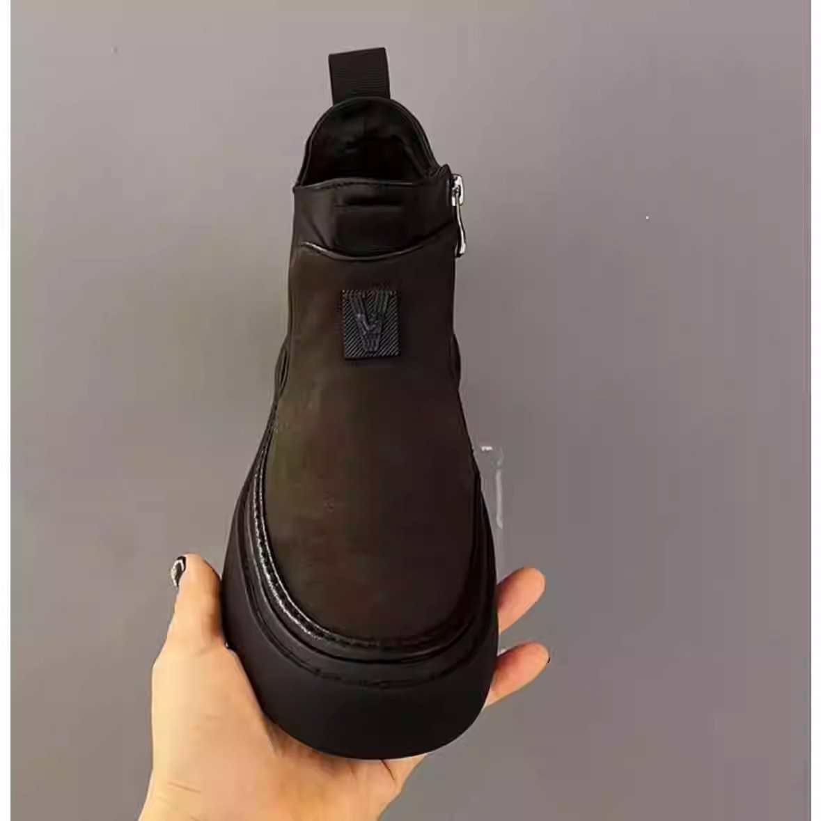 Men's fur casual comfortable ankle boots