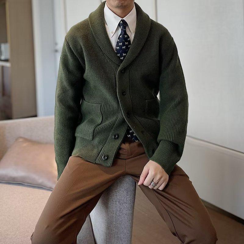 V-Neck Casual Knit Coat