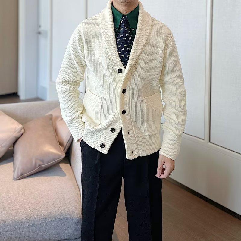 V-Neck Casual Knit Coat