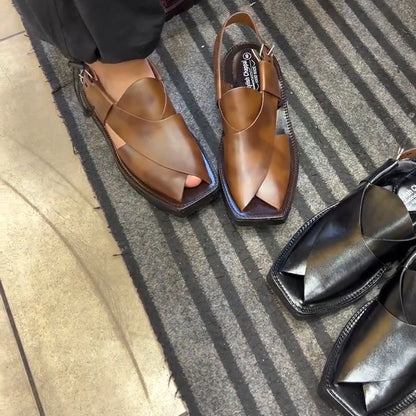 D0317 Men's high quality leather sandals