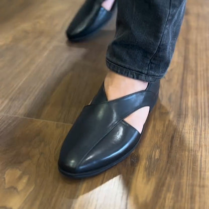 D0319 Men's new simple leather shoes