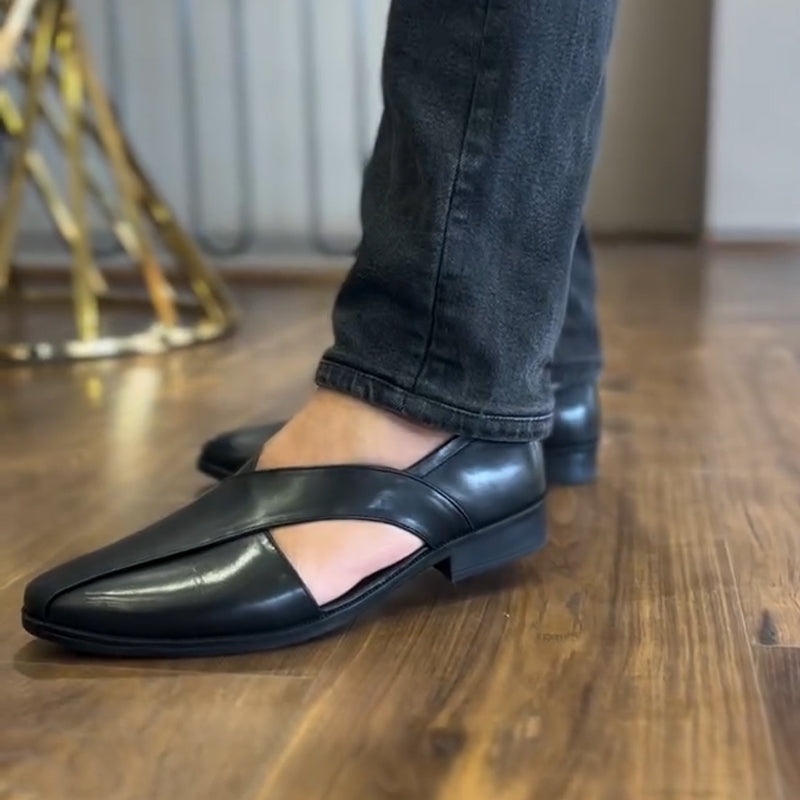 D0319 Men's new simple leather shoes