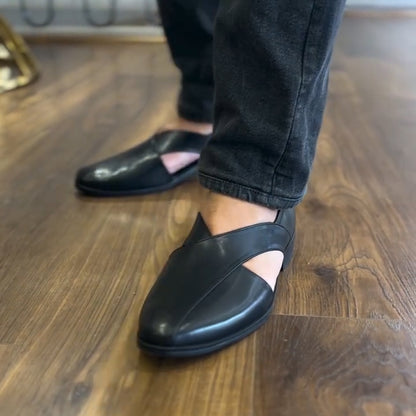 D0319 Men's new simple leather shoes