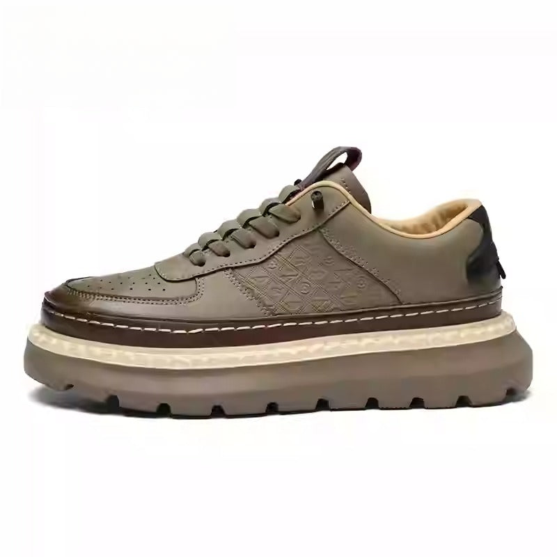 Men's thick-soled printed casual shoes