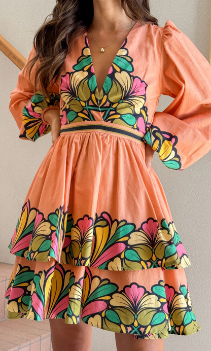 Fab Floral Long Sleeve Dress