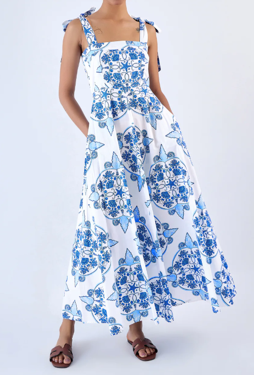 Summer Breezy Floral Midi Dress