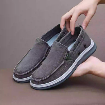 Men's washed denim casual slip-on shoes