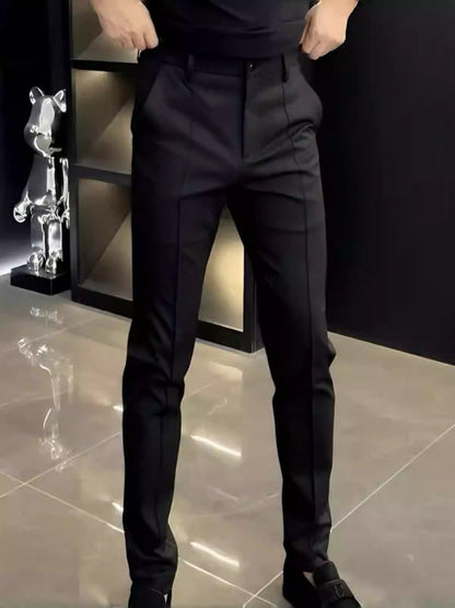 Men's elastic soft suit trousers