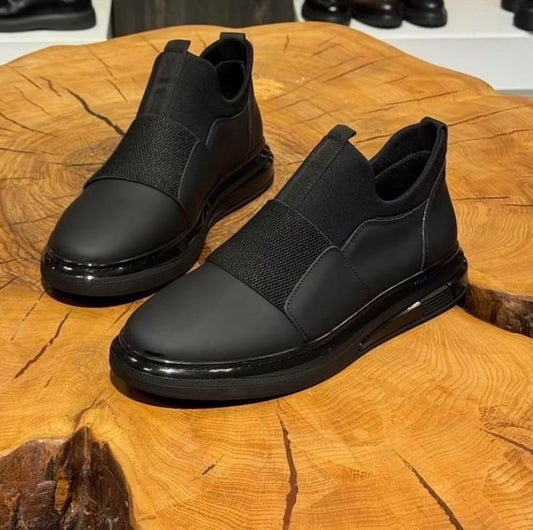 Men's Waterproof Matte Elastic Slip-On Casual Shoes