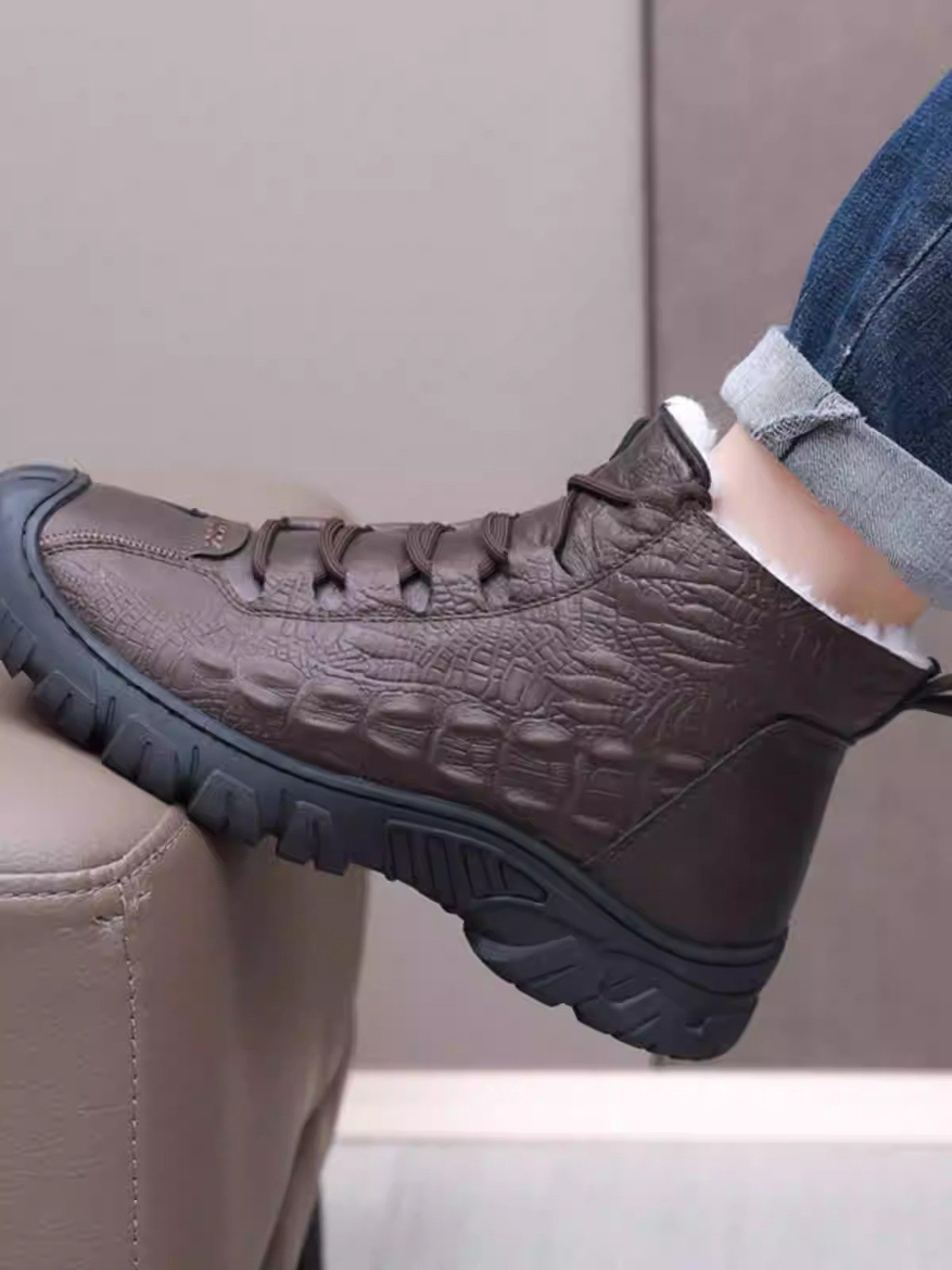 Men's soft leather boots