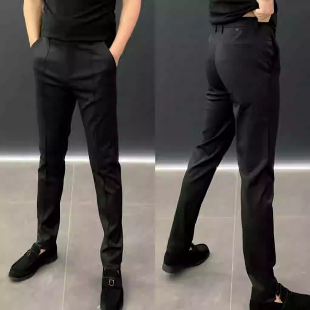 Men's elastic soft suit trousers