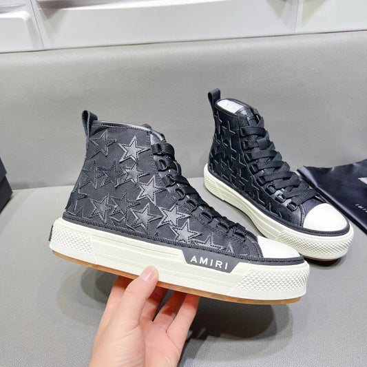 Men's trendy star stitching print casual shoes