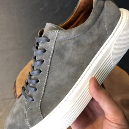 ✅High -quality Dedication✅Classic Men's Grey Suede Handmade Love