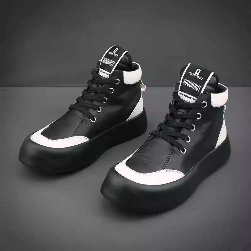 Waterproof leather casual low-top sneakers