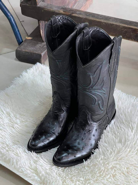 Men's soft leather mid-calf boots