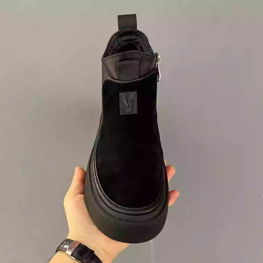 Men's fur casual comfortable ankle boots