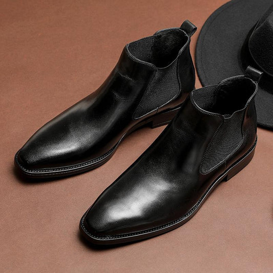 Men's genuine leather luxury Chelsea