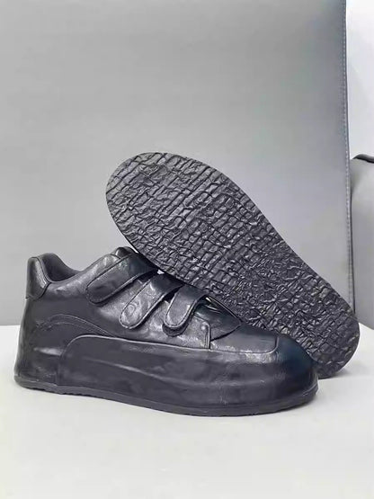 Men's leather velcro loafers