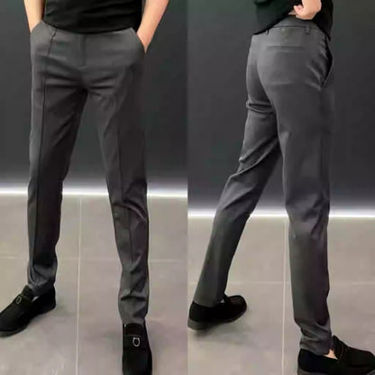 Men's elastic soft suit trousers