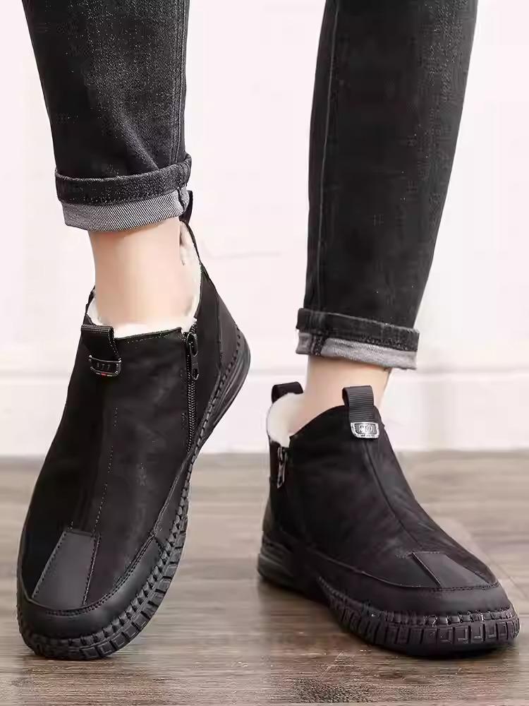 Men's velvet non-slip ankle boots