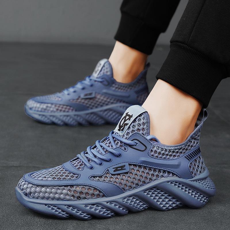 Men's Shoes Summer 2024 Large Mesh Shoes Men's Hollow Breathable Mesh Sports Shoes Men's Casual Trendy Shoes For Students