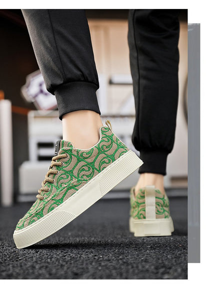 Spring 2024 New Breathable Trendy All-match Sports Casual Low-top Printed Trendy Shoes