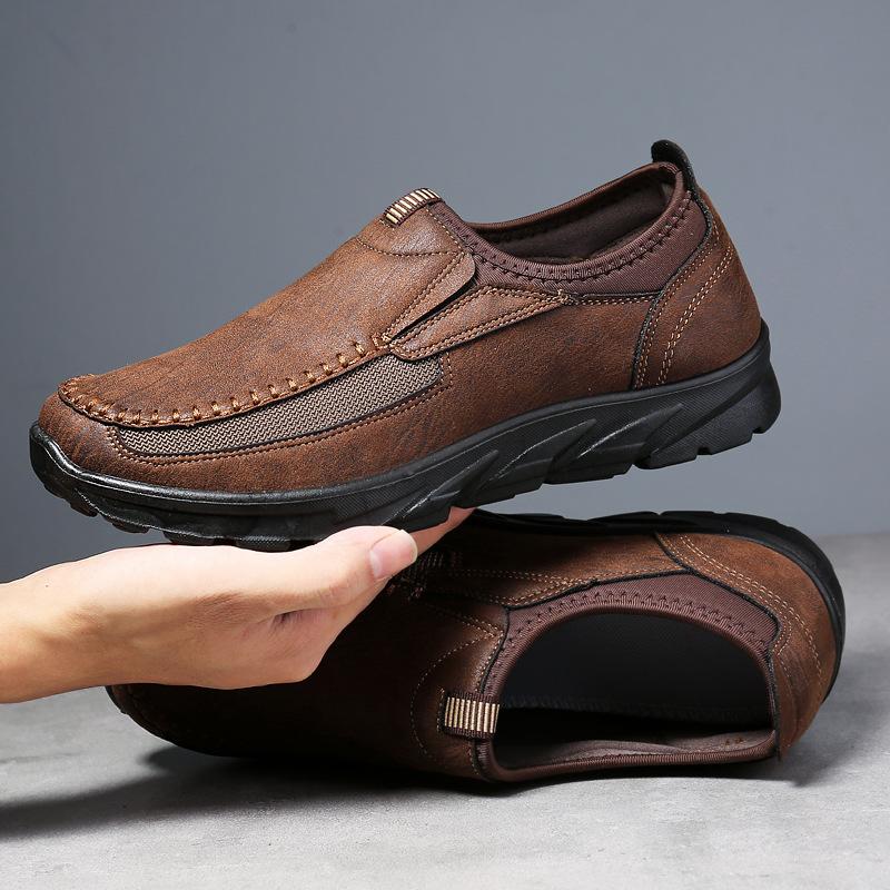 🔥Limited Time Offer 49% OFF🔥Men's Genuine Leather Breathable British Style Slip-on Casual Shoes