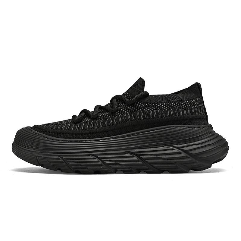 2024 Spring Men's Casual Shoes New Arrival Flying Woven All-Match Casual Simple Breathable Slip-on Sports Mesh Shoes Trendy