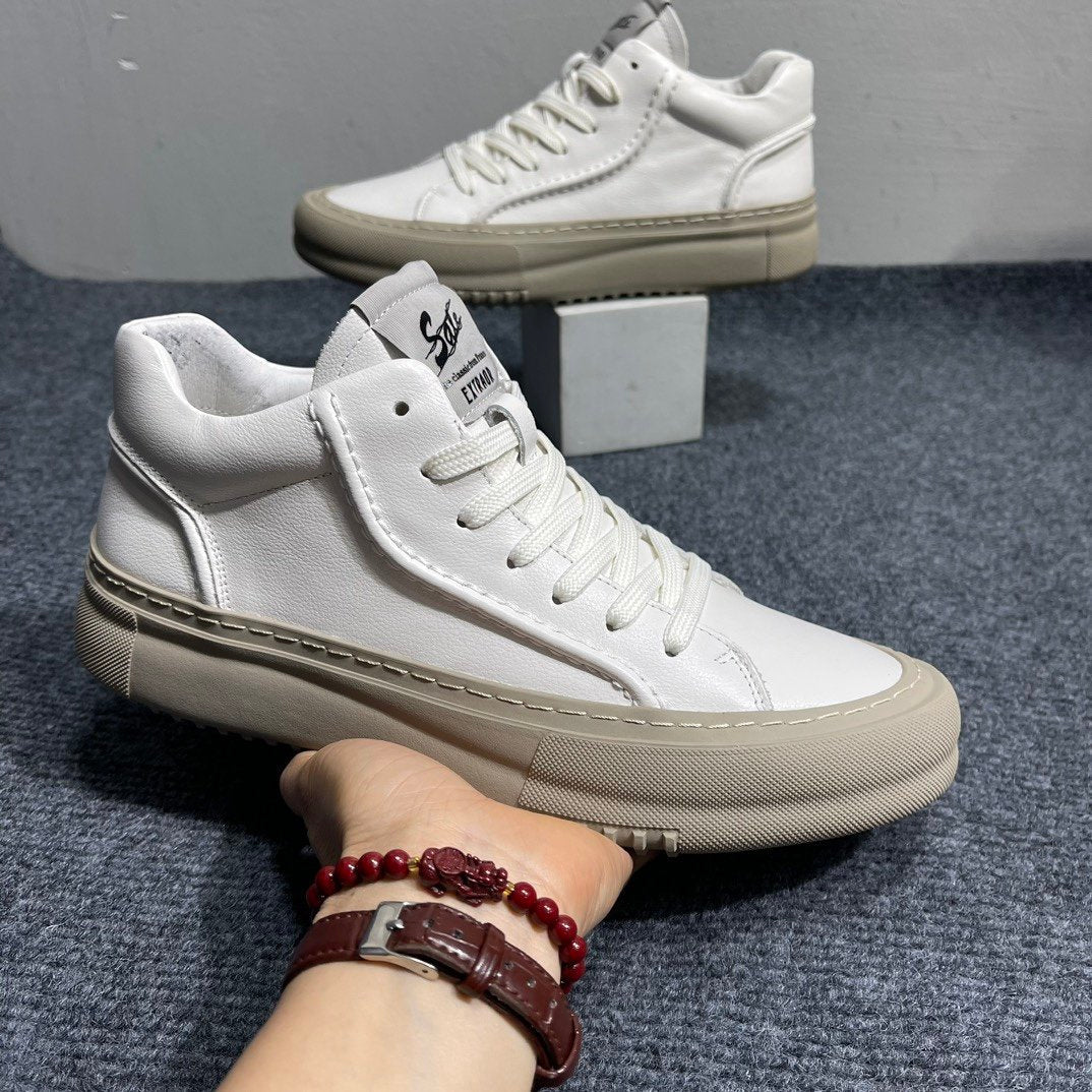 ✅High -quality Dedication✅Men's New Breathable Genuine Leather High Top Versatile Casual Shoes