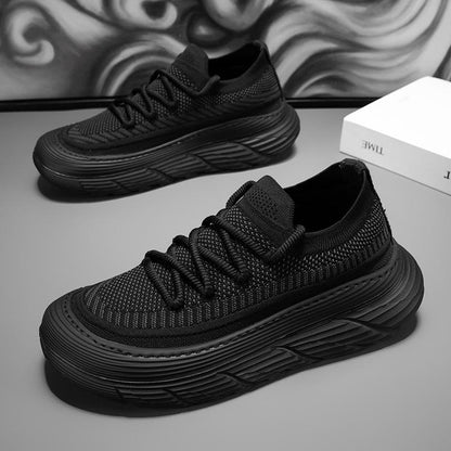 2024 Spring Men's Casual Shoes New Arrival Flying Woven All-Match Casual Simple Breathable Slip-on Sports Mesh Shoes Trendy