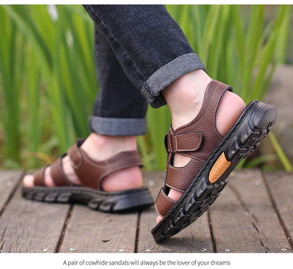 New Men's Beach Leather Sandals