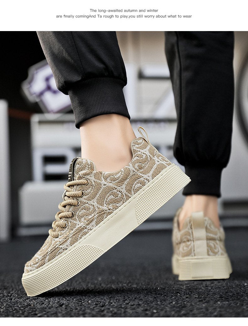 Spring 2024 New Breathable Trendy All-match Sports Casual Low-top Printed Trendy Shoes