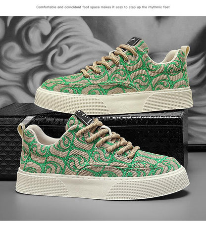 Spring 2024 New Breathable Trendy All-match Sports Casual Low-top Printed Trendy Shoes