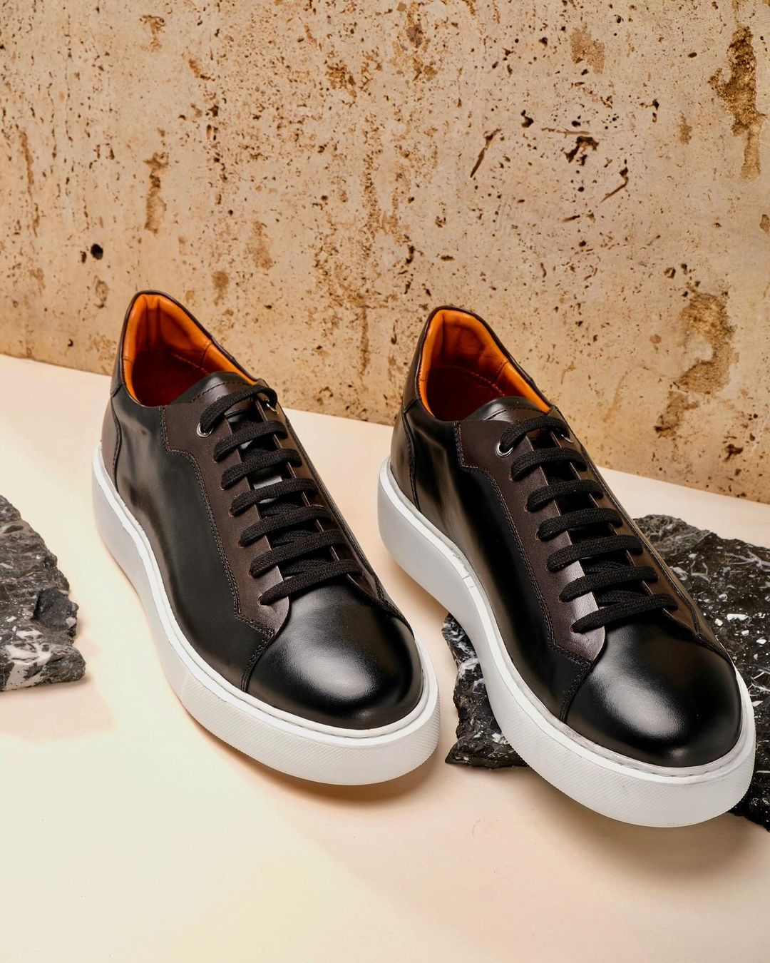 Vintage Men's Business Leather Soft Sneakers