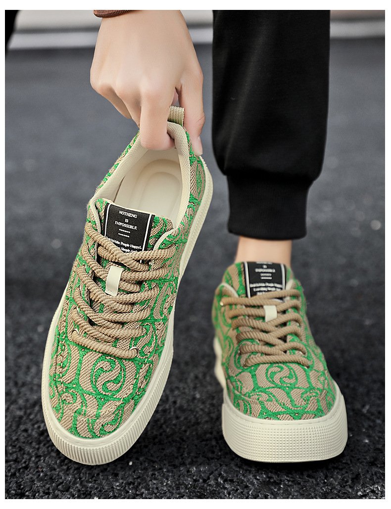 Spring 2024 New Breathable Trendy All-match Sports Casual Low-top Printed Trendy Shoes