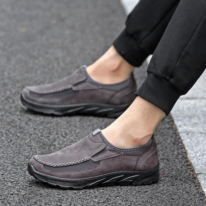 🔥Limited Time Offer 49% OFF🔥Men's Genuine Leather Breathable British Style Slip-on Casual Shoes