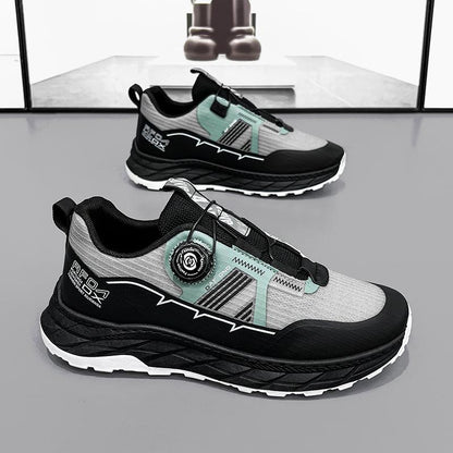 Men's Breathable Mesh Rotating Button Sports Casual Shoes