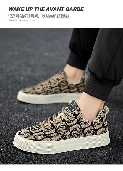 Spring 2024 New Breathable Trendy All-match Sports Casual Low-top Printed Trendy Shoes