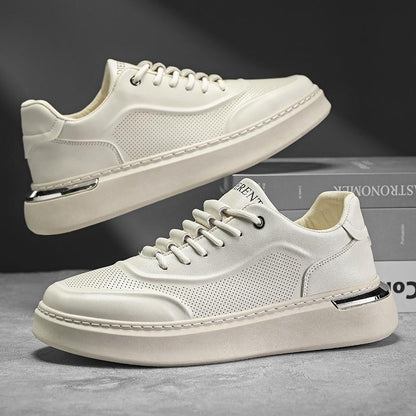 Men's New Breathable Perforated Leather Sports Casual Shoes