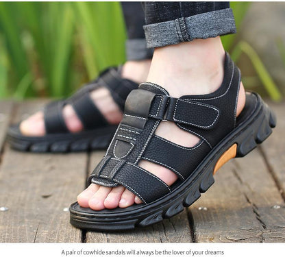 New Men's Beach Leather Sandals