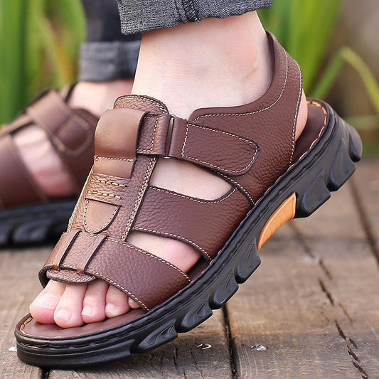 New Men's Beach Leather Sandals