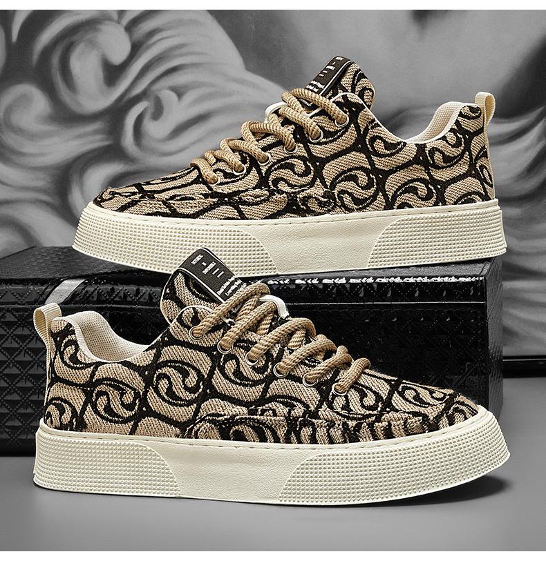 Spring 2024 New Breathable Trendy All-match Sports Casual Low-top Printed Trendy Shoes