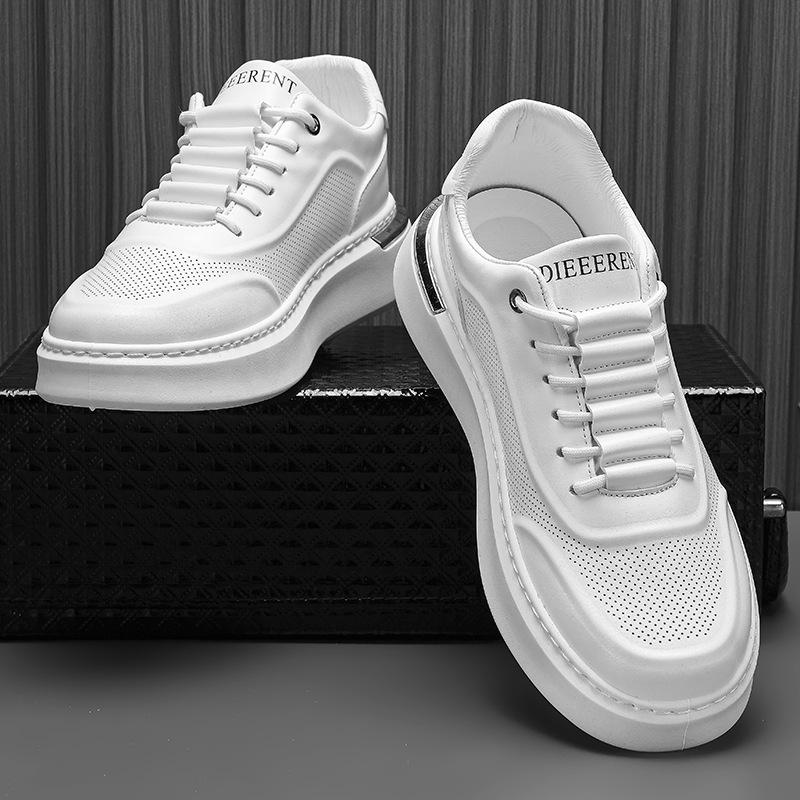 Men's New Breathable Perforated Leather Sports Casual Shoes