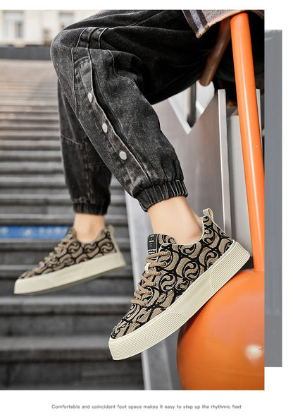 Spring 2024 New Breathable Trendy All-match Sports Casual Low-top Printed Trendy Shoes